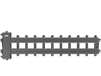 Балансировочный коллектор GIDRUSS из нерж. стали ВМSS-150-11DU (до 150кВт,G11/2 ",5+5=1" + 1=1 1/2")