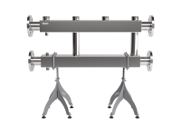 Модульный коллектор GIDRUSS из нерж.стали MKSS-400-2х50 (до 400кВт, фл.Ду65, 2 контура G2")