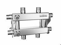 Кольцевой коллектор из нерж. стали GIDRUSS для отопления на 2 контура RMSS-40-2 (G 3/4", 90мм)