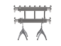 Модульный коллектор GIDRUSS из нерж.стали MKSS-400-3х32 (до 400кВт, фл.Ду65, 3 контура G11/4")
