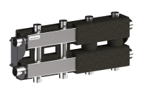 Модульный коллектор GIDRUSS из нерж.стали MKSS-100-4DU.EPP (до 100кВт, G 11/4", 2+2 контура G 1")