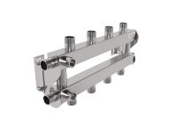 Кольцевой коллектор из нерж. стали GIDRUSS для отопления на 4-5 контуров RMSS-40-4 (G 3/4", 90мм)