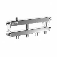 Модульный коллектор GIDRUSS из нерж.стали MKSS-40-3D (до 40кВт, G 3/4", 2+1 контура G 3/4")