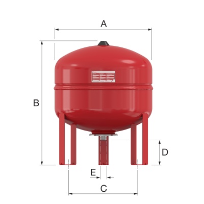 Расширительный бак для отопления Flamco Flexcon R 35л 6bar, напольный