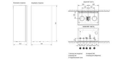 Котёл газовый настенный двухконтурный (закр. камера) Thermex ANTARES F16 16кВт