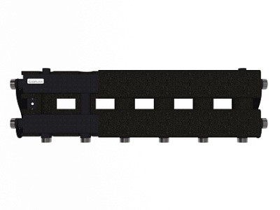 Модульный коллектор GIDRUSS МК-60-4D.EPP с термоизоляцией (до 60кВт, G1", 3+1 контура G1")