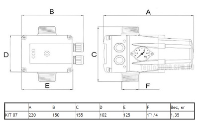 Блок контроля потока KIT 07 Espa Hidrokinetics 