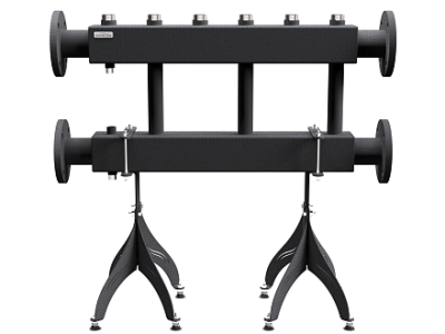 Модульный коллектор GIDRUSS МК-400-3х32 (до 400кВт, фл.Ду65", 3 контура G1 1/4")