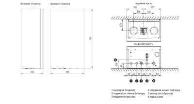 Котёл газовый настенный одноконтурный (закр. камера) Thermex ANTARES FH24 24кВт