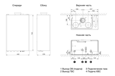 Котёл газовый настенный двухконтурный (закр. камера) Thermex EuroElite F18 18кВт